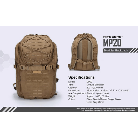 ΣΑΚΙΔΙΟ ΠΛΑΤΗΣ NITECORE TACTICAL MP20 black