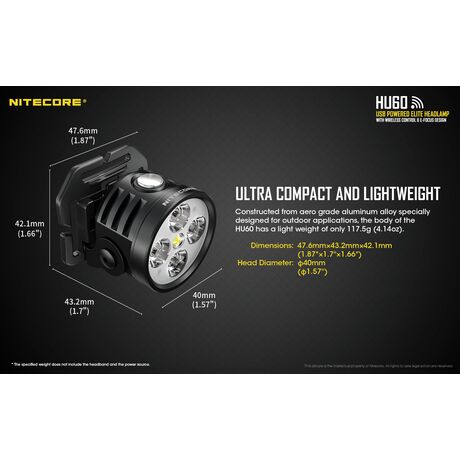 ΦΑΚΟΣ LED NITECORE HEADLAMP HU60, Κεφαλής