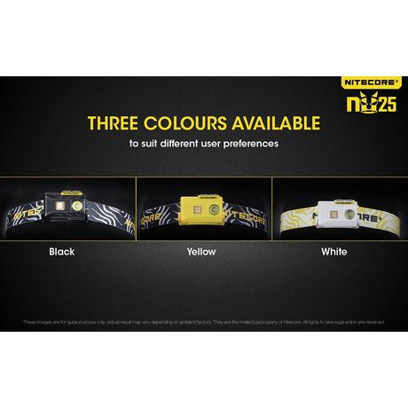 ΦΑΚΟΣ LED NITECORE HEADLAMP NU25, Yellow