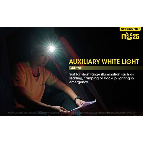 ΦΑΚΟΣ LED NITECORE HEADLAMP NU25, Yellow