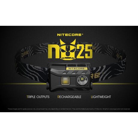 ΦΑΚΟΣ LED NITECORE HEADLAMP NU25, Yellow