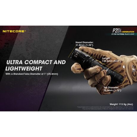 ΦΑΚΟΣ LED NITECORE PRECISE P20i, Tactical, Strobe Ready