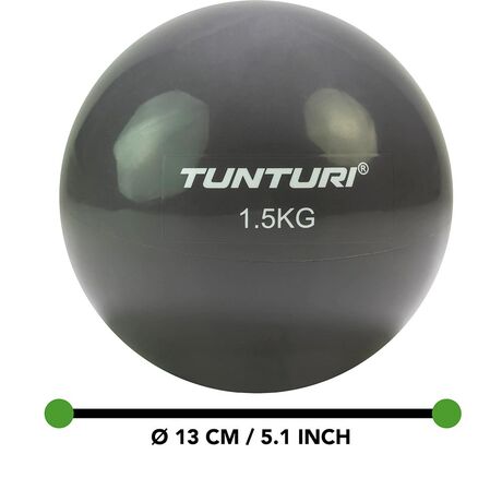 Tunturi Μπάλα Βάρους 1. 5kg Yoga Ανθρακί