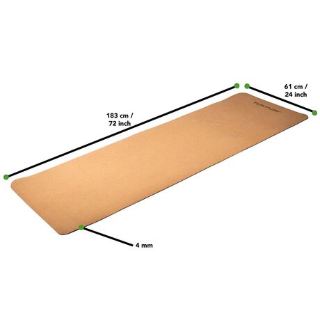 Tunturi Cork TPE Στρώμα Yoga 181x61x0. 4cm Ανθρακί