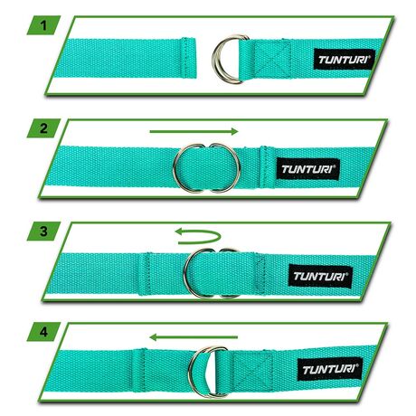 Tunturi Ιμάντας Yoga Strap 200cm Τυρκουάζ