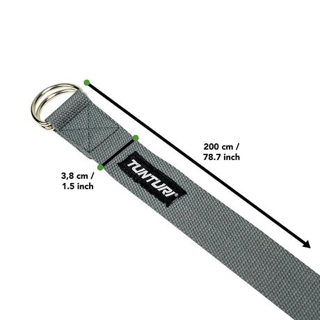 Tunturi Ιμάντας Yoga Strap 200cm Ανθρακί