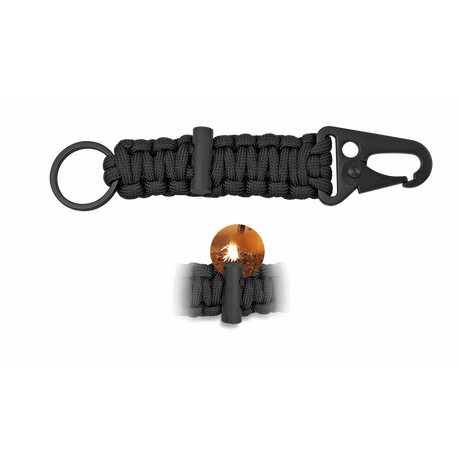 ΜΠΡΕΛΟΚ PARACORD Albainox, Barbaric, με πυρόλυθο, BLACK ΜΠΡΕΛΟΚ PARACORD Albainox, Barbaric, με πυρόλυθο, BLACK