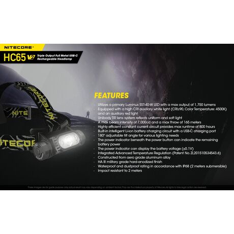 ΦΑΚΟΣ LED NITECORE HEADLAMP HC65V2, 1750 Lumens