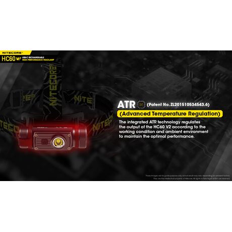 ΦΑΚΟΣ LED NITECORE HEADLAMP HC60 V2, 1200 Lumens