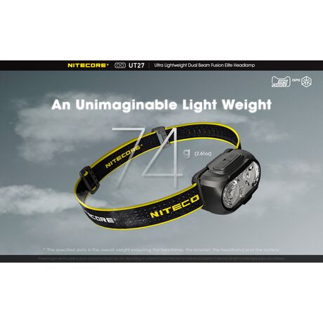 ΦΑΚΟΣ LED NITECORE HEADLAMP UT27 520Lumens + HBL1300Lion Battery