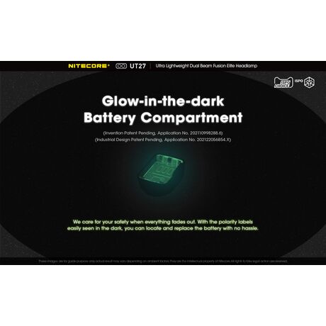 ΦΑΚΟΣ LED NITECORE HEADLAMP UT27 520Lumens + HBL1300Lion Battery