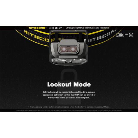 ΦΑΚΟΣ LED NITECORE HEADLAMP UT27 520Lumens + HBL1300Lion Battery