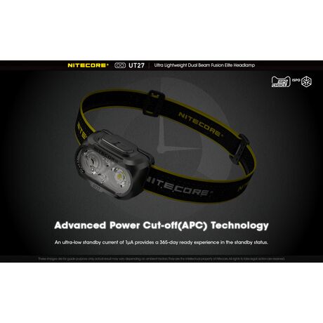ΦΑΚΟΣ LED NITECORE HEADLAMP UT27 520Lumens + HBL1300Lion Battery