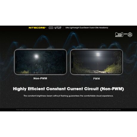 ΦΑΚΟΣ LED NITECORE HEADLAMP UT27 520Lumens + HBL1300Lion Battery