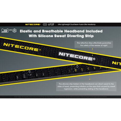 ΦΑΚΟΣ LED NITECORE HEADLAMP UT27 520Lumens + HBL1300Lion Battery