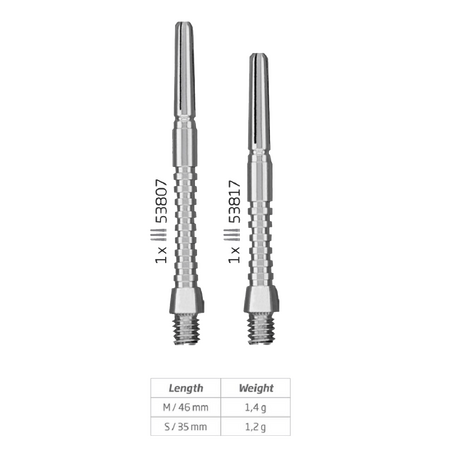 Κορμοί Μεταλλικοί Σετ 3τεμ. BULL'S Tecno Aluminium Shaft Κορμοί Μεταλλικοί Σετ 3τεμ. BULL'S Tecno Aluminium Shaft