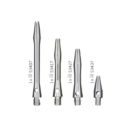 ΚΟΡΜΟΙ DART, BULL's Simplex Aluminium Shaft, X-Short, Silver ΚΟΡΜΟΙ DART, BULL's Simplex Aluminium Shaft, X-Short, Silver