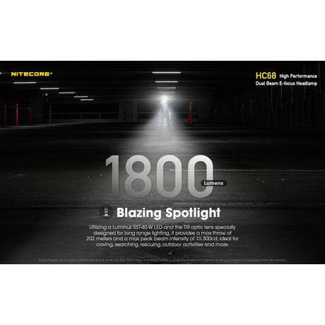 ΦΑΚΟΣ LED NITECORE HEADLAMP HC68, 2000 Lumens