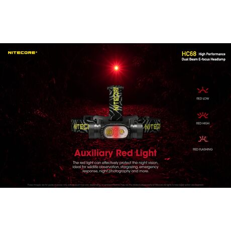 ΦΑΚΟΣ LED NITECORE HEADLAMP HC68, 2000 Lumens