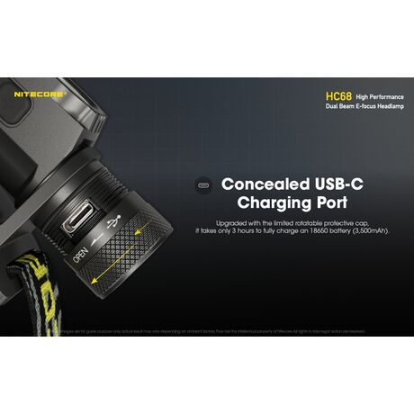 ΦΑΚΟΣ LED NITECORE HEADLAMP HC68, 2000 Lumens