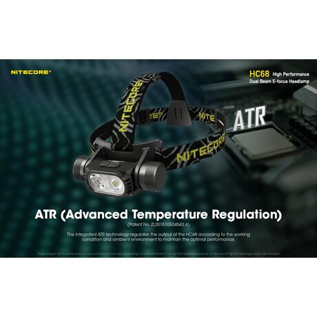 ΦΑΚΟΣ LED NITECORE HEADLAMP HC68, 2000 Lumens