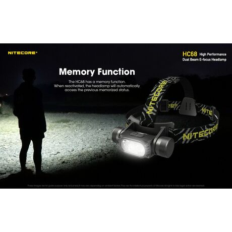 ΦΑΚΟΣ LED NITECORE HEADLAMP HC68, 2000 Lumens