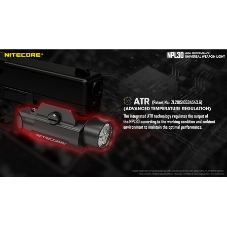 Φακός Όπλου Led Nitecore NPL30 Μαύρος