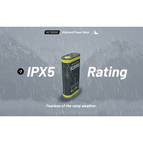 POWER BANK NITECORE NC10000+USB-C cable