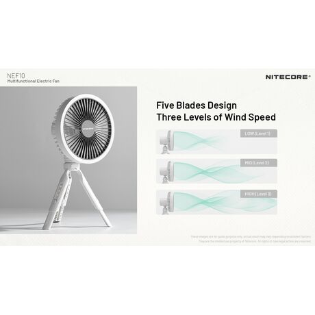 ΑΝΕΜΙΣΤΗΡΑΣ ΠΟΛΥΧΡΗΣΤΙΚΟΣ NITECORE NEF10 Grey