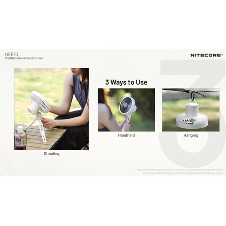 ΑΝΕΜΙΣΤΗΡΑΣ ΠΟΛΥΧΡΗΣΤΙΚΟΣ NITECORE NEF10 Grey