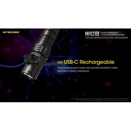 ΦΑΚΟΣ LED NITECORE MULTI TASK HYBRID MH12SE,1800lumens, 405Meters