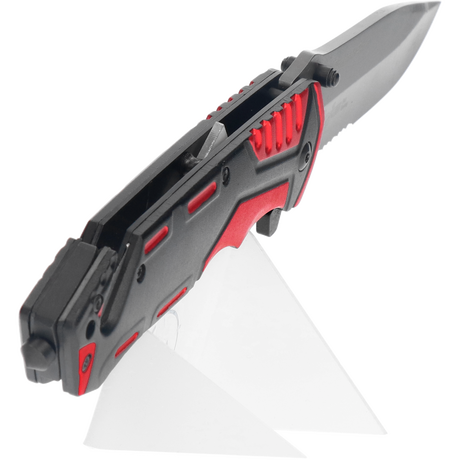 ΣΟΥΓΙΑΣ K25,Tactical pocket knife,Rubbered aluminium/red,9.4 cm , 19653