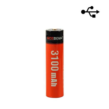 Επαναφορτιζόμενη μπαταρία με USB Acebeam Κωδ. ACE-030 Επαναφορτιζόμενη μπαταρία με USB Acebeam Κωδ. ACE-030