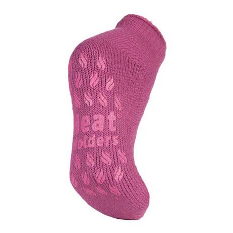 H.H.SOCKS LADIES ANKLE SLIPPER PINK/CREAM 2077