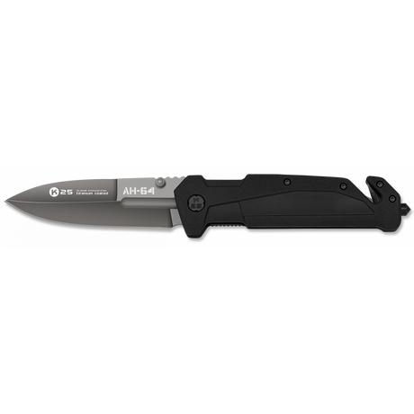 ΣΟΥΓΙΑΣ K25 AH-64 penknife.Black rubbered handle, blade 9cm, 18871 ΣΟΥΓΙΑΣ K25 AH-64 penknife.Black rubbered handle, blade 9cm, 18871