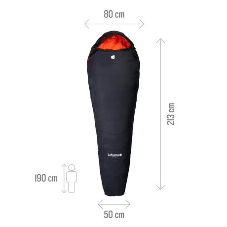 LAFUMA Active 0° Sleeping Bag, Χειμερινός Υπνόσακος με Φερμουάρ Δεξιά (D), LFC1637_8598D /Blue
