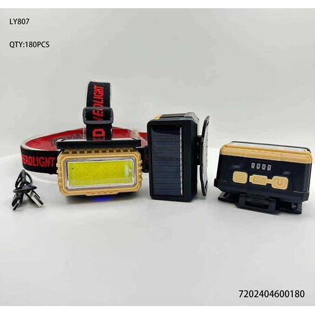 Φακός κεφαλής LED με ηλιακό πάνελ - FA-LY807 - 460018 Φακός κεφαλής LED με ηλιακό πάνελ - FA-LY807 - 460018