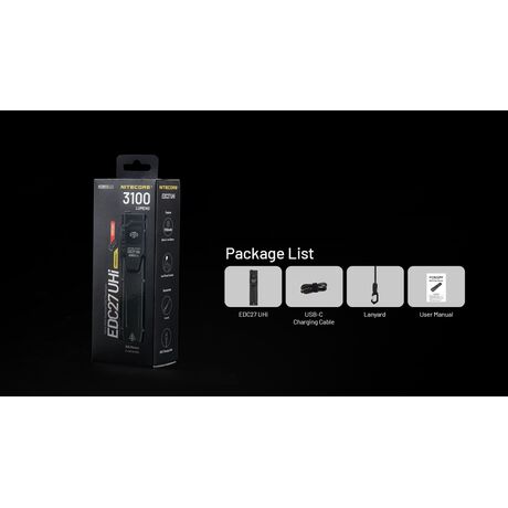 ΦΑΚΟΣ LED NITECORE EDC27UHI, 3100Lumens
