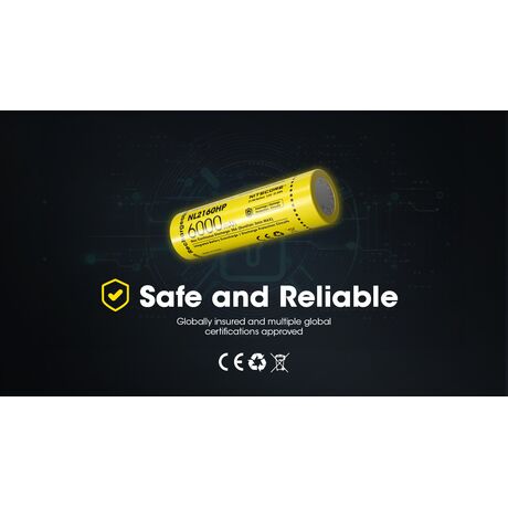 ΜΠΑΤΑΡΙΑ NITECORE 21700/ 6000mAh / HP (τιμή τεμαχίου)
