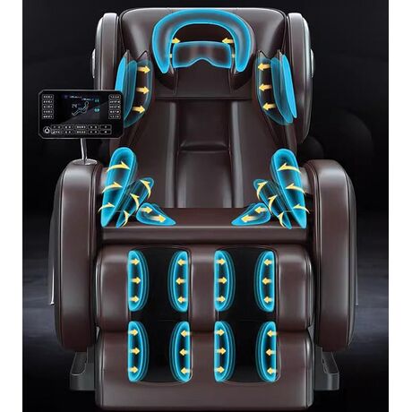 Πολυθρόνα Μασάζ Freedove Z18 Σκούρο Καφέ/Κρέμ