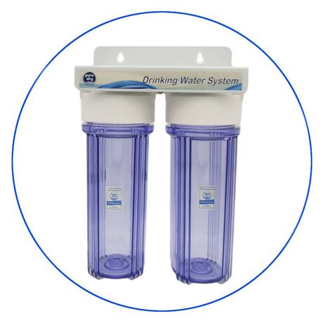 Διπλή Φιλτροθήκη Κεντρικής Παροχής 10″ PDW-FH2 1C 1'' της Puredry