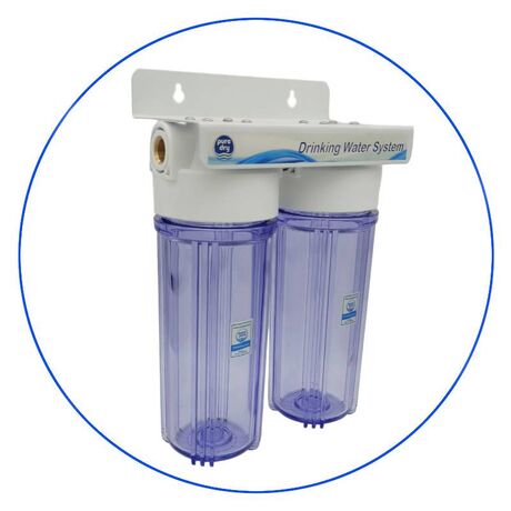 Διπλή Φιλτροθήκη Κεντρικής Παροχής 10″ PDW-FH2 1C 1'' της Puredry
