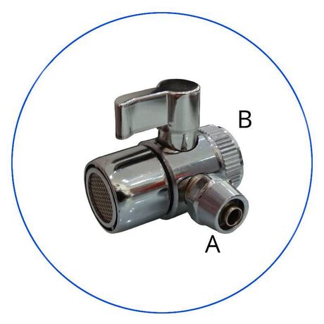 Μονός Επιλογέας Διανομής Νερού Συσκευής Άνω Πάγκου Aqua Pure 3/8″ 8mm