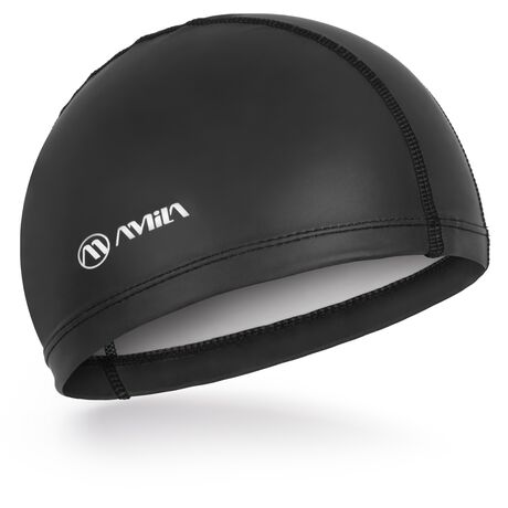 Σκουφάκι Κολύμβησης AMILA Fabric Silicone Μαύρο 47032