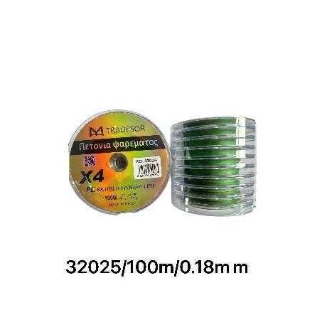 Πετονιά ψαρέματος - Νήμα χρωματιστό - 1000m - 0.18mm - 32025