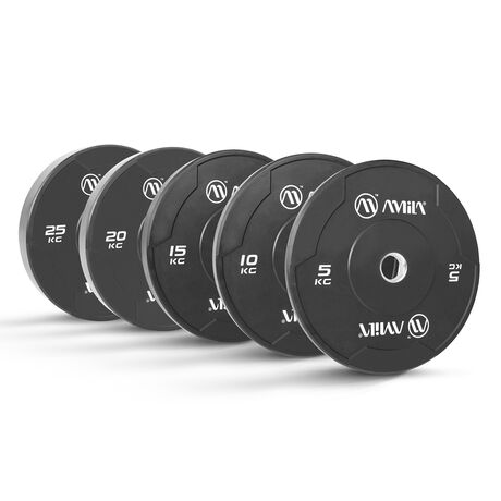 Δίσκος AMILA Black W Bumper Slim 50mm 15Kg 84843