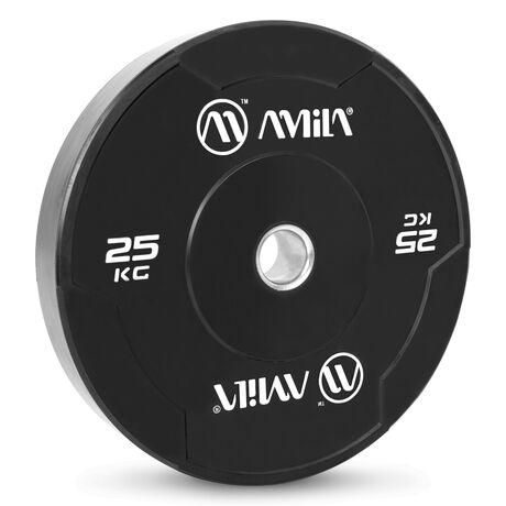 Δίσκος AMILA Black W Bumper Slim 50mm 25Kg 84845