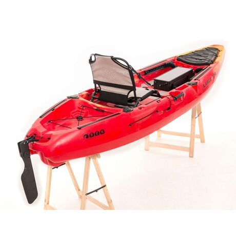 SCK Largo 300 Μονοθέσιο Pedal Kayak ready με αλουμινίου κάθισμα και τιμονιέρα | Κόκκινο-Κίτρινο