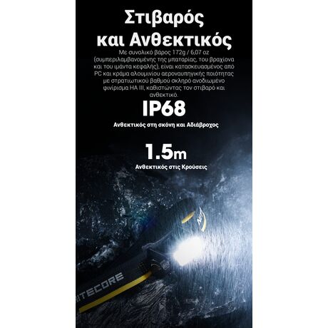 ΦΑΚΟΣ LED NITECORE HEADLAMP HC70 UHE, 1600 Lumens