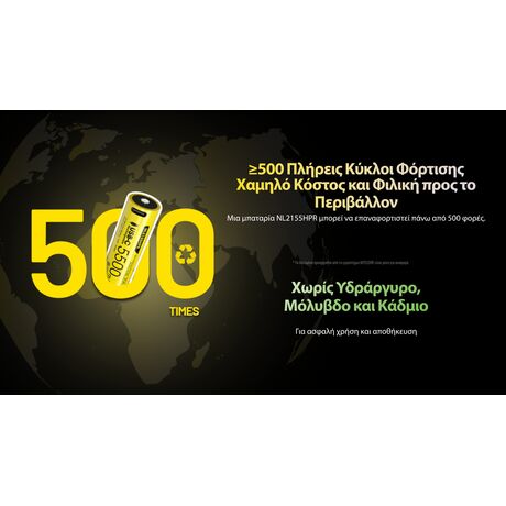 ΜΠΑΤΑΡΙΑ NITECORE 21700 / 5500mAh (τιμή τεμαχίου), NL2155HPR